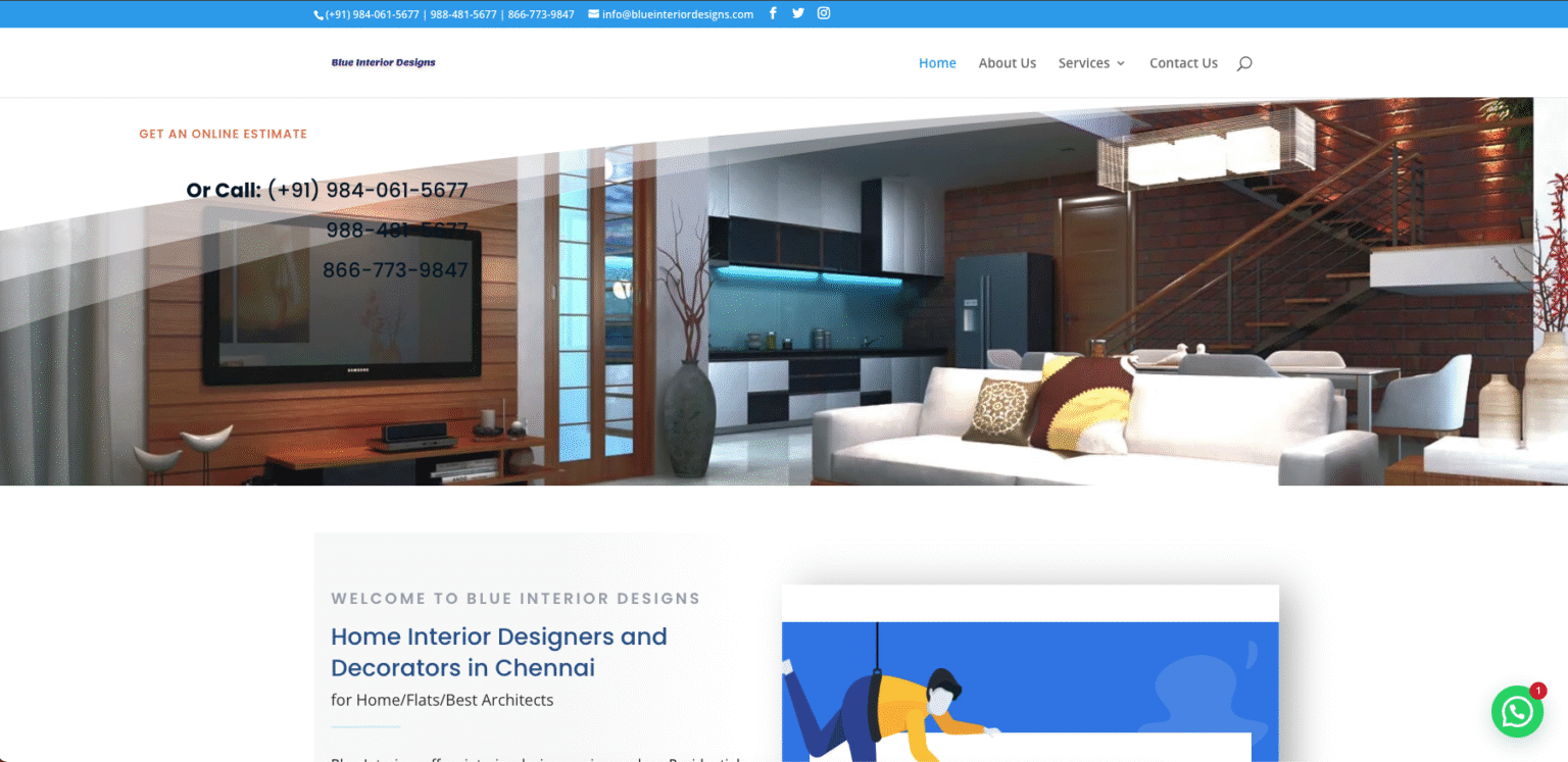 Blue interior designs